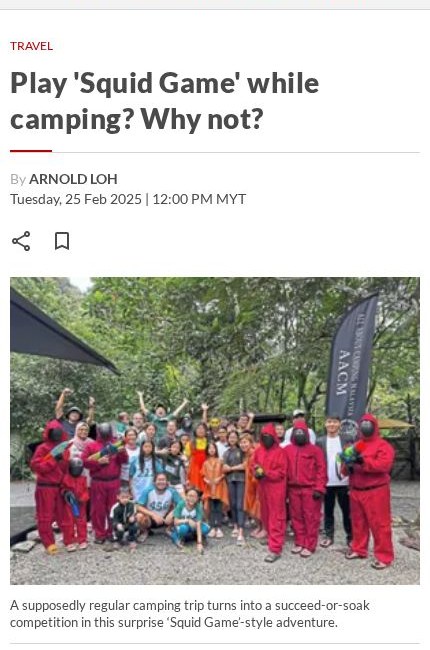 The Star — 'Squid Game' while camping (25 Feb 2025)